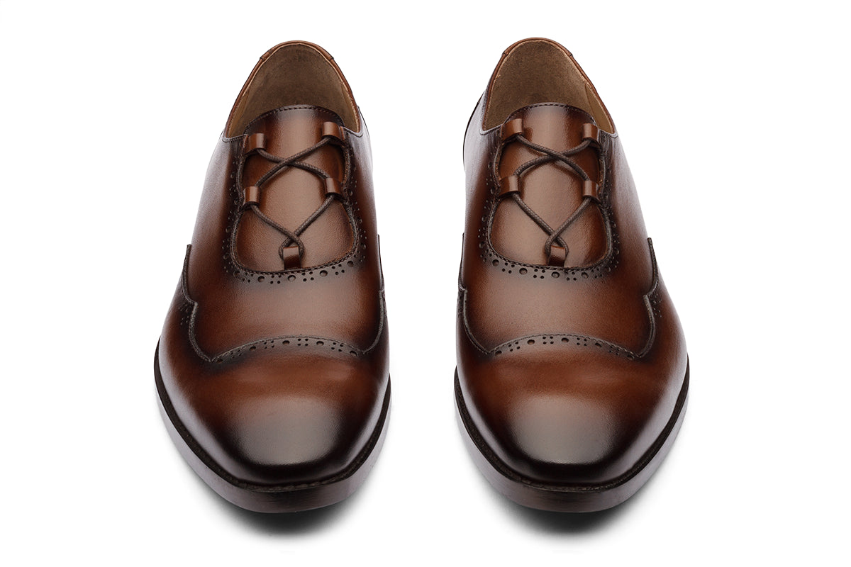 TONI - CHESTNUT BROWN LEATHER SHOES