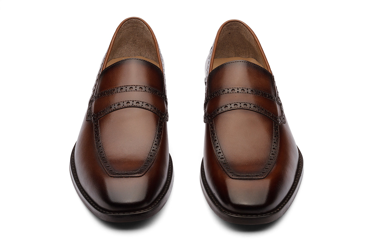 MARIANO - CHESTNUT BROWN LEATHER SHOES