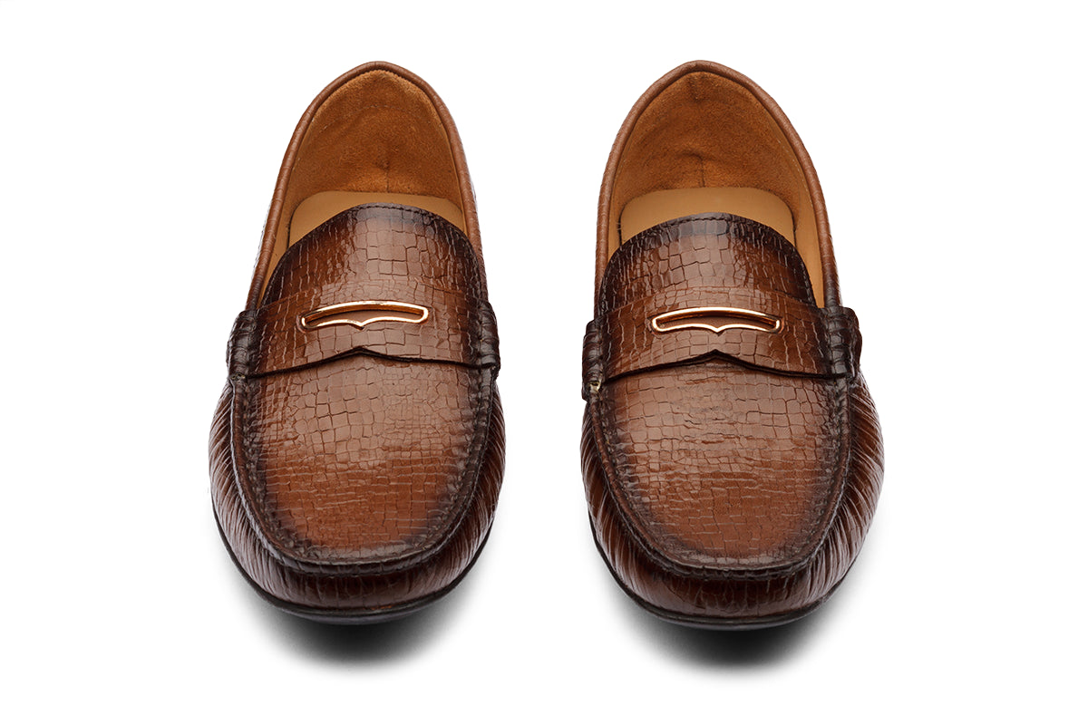 ELON - CHESTNUT BROWN LEATHER SHOES