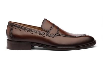 MARIANO - CHESTNUT BROWN LEATHER SHOES