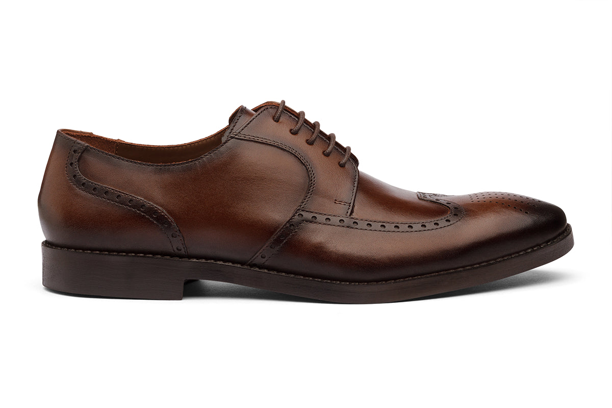 RIVERA - CHESTNUT BROWN LEATHER SHOES