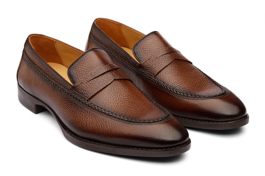 GEORGIA - CHESTNUT BROWN LEATHER SHOES