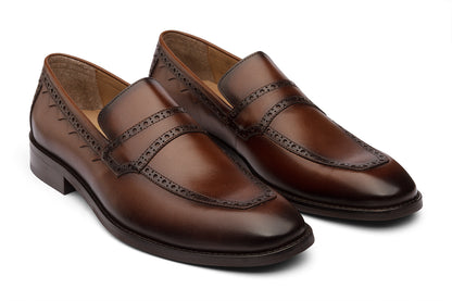 MARIANO - CHESTNUT BROWN LEATHER SHOES