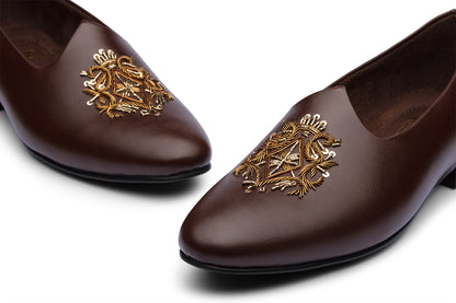 CLASSIC EMBROIDERY MOJRI - BROWN