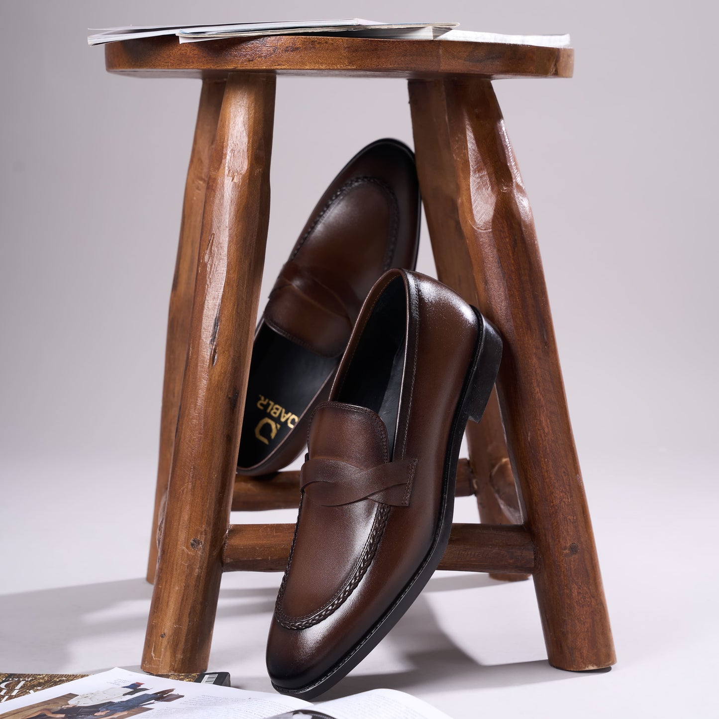 CULLMAN - CHESTNUT BROWN LEATHER SHOES