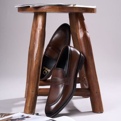 CULLMAN - CHESTNUT BROWN LEATHER SHOES