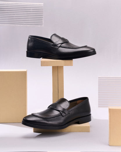 CULLMAN - BLACK LEATHER SHOES