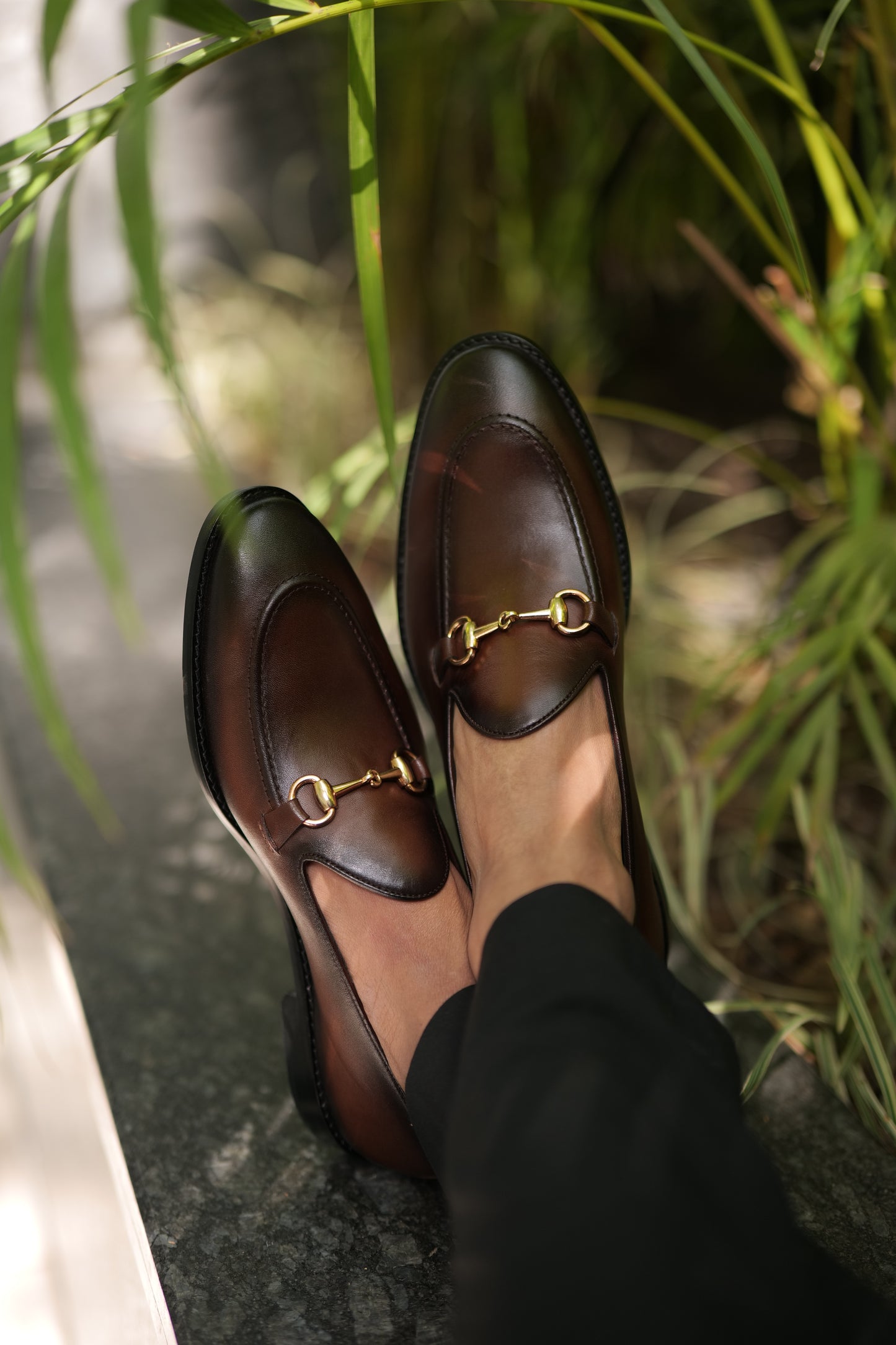 MONACO - CHESTNUT BROWN LEATHER SHOES