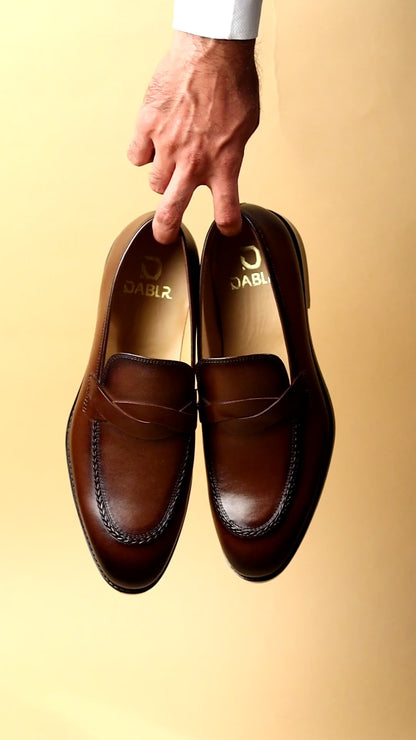 CULLMAN - CHESTNUT BROWN LEATHER SHOES