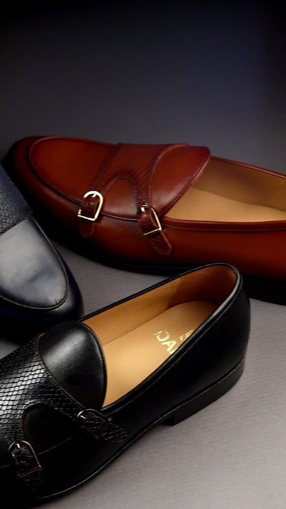 VALENCIA - BLUE LEATHER SHOES
