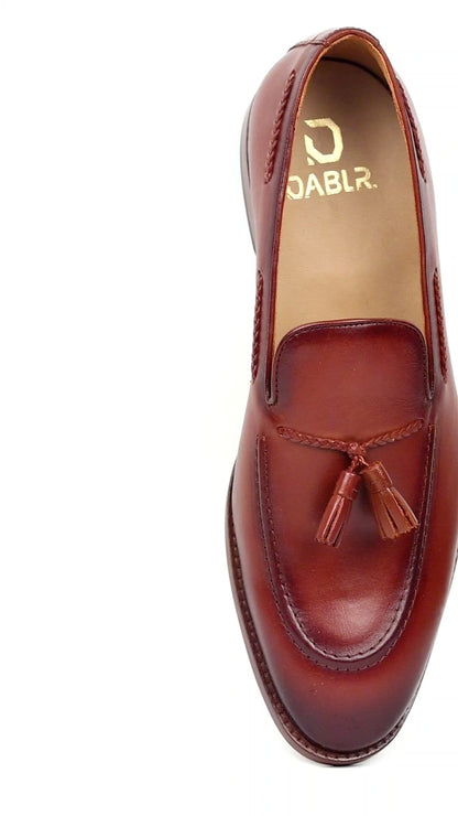 FLORENCE - TAN HANDPAINTED LEATHER SHOES