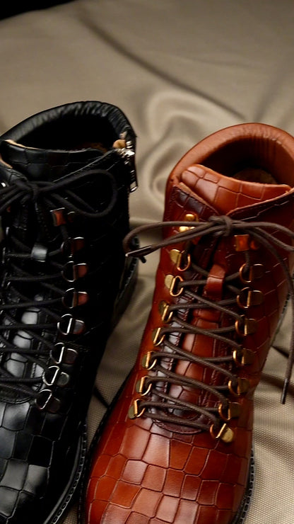 MARSAEILLE - TAN CHUNKY LEATHER BOOT